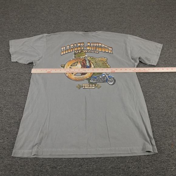 Harley-Davidson Shirt Mens Large Gray Waco Texas Eagle Biker Motorcycle Tee - Picture 8 of 12